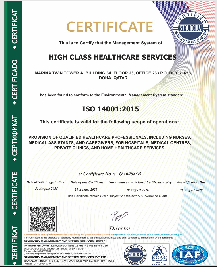 ISO 14001 Certificate